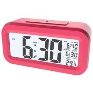 Pantalla de retroiluminación LED de 8 pulgadas de alta calidad, relojes de mesa inteligentes, reloj despertador Digital, luz nocturna, lectura de temperatura y humedad, Oficina - Product Image 2