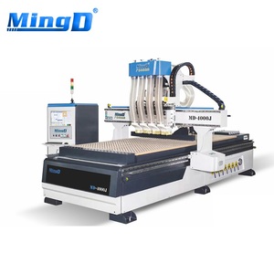 MINGD Multi Head Rotary Cmc Wood Cnc Router 4 Axis 3D Double Gantry Cnc Router Machine para mesa de vacío de madera - Product Image 1