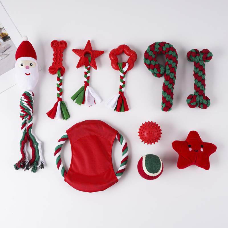 Christmas-colored 10-piece set, approximately 540g