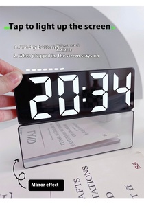 Batterie betriebener digitaler Mini-Wecker Temperatur Datum Woche Hintergrund beleuchtung Snooze Mute Tisch uhr 12/24H Countdown LCD-Uhr - Product Image 6
