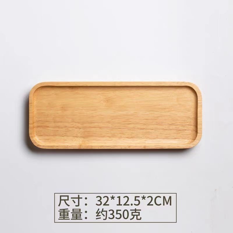 Natural wood color with polished finish, 32*12.5*2 mm