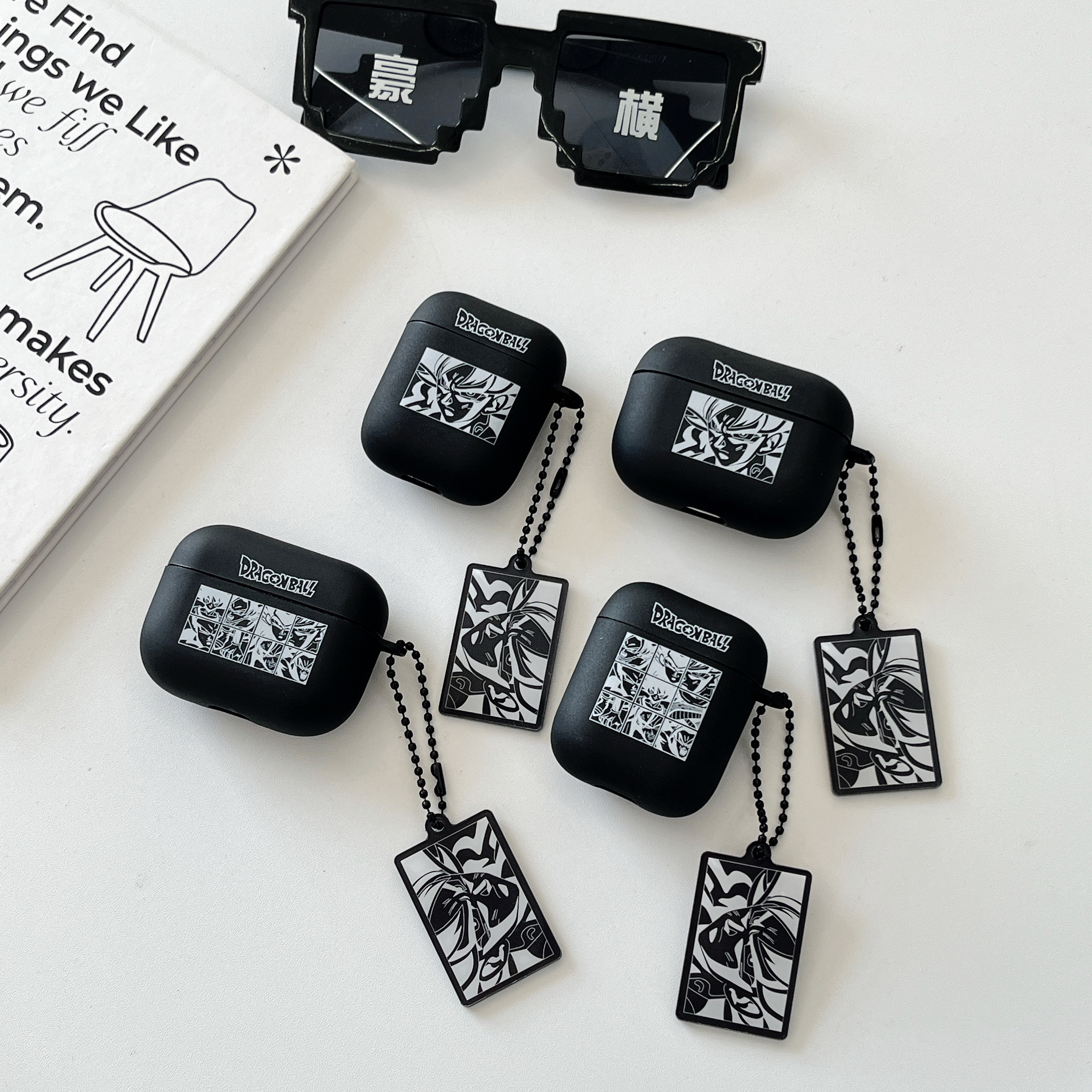 Anime noir pour AirPods 3 2 Pro
