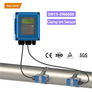 Medidores de flujo ultrasónicos domésticos de bajo costo, 4 ~ 20mA DN15 ~ DN6000 mm Medidor de flujo ultrasónico Precio Medidor de flujo