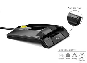 เครื่องอ่านการ์ด USB-A CAC การติดตั้งภายนอกเข้ากันได้กับ DOD การเข้าถึงทั่วไปสำหรับ Win MAC Linux - Product Image 2