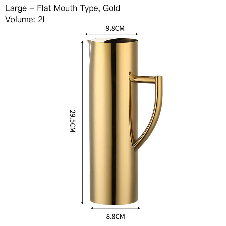 Or 2L grand type à bouche plate