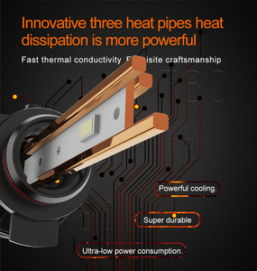 <span class=keywords><strong>2025</strong></span> mô hình T80 Led Đèn Pha 170W 4555 chip 4000K-4300K DC 12-24V Ba ống đồng cho xe phổ thông - Product Image 5