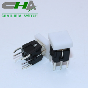 CHA 6x6mm LedタクトスイッチスクエアスイッチハットC601Bシリーズタクタイルスイッチ、スクエアキャップ付きLed 7.5mmプラスチックLEDイルミネーション