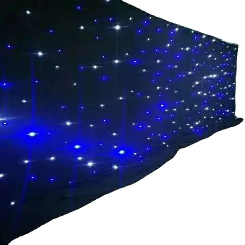 एक्सस्कैन स्टार पर्दे पृष्ठभूमि कपड़े की रोशनी शादी के मंच सजावट के लिए स्टार पर्दे