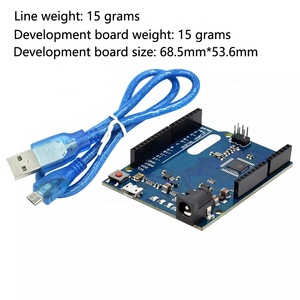 Placa DE DESARROLLO <span class=keywords><strong>Leonardo</strong></span> <span class=keywords><strong>R3</strong></span> ATMEGA32U4 con cable de datos USB placa azul chip QFN compatible con kit de nivel de entrada - Product Image 2