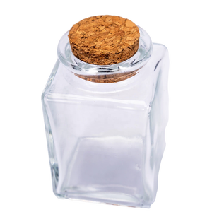 Bán Sỉ Nắp Nút Chai Thân Thiện Với Môi Trường 50Ml 70Ml 100Ml Lọ Thủy Tinh Trong Suốt Chai Gia Vị Thủy Tinh Vuông Nhỏ Cho Nghệ Tây - Product Image 3