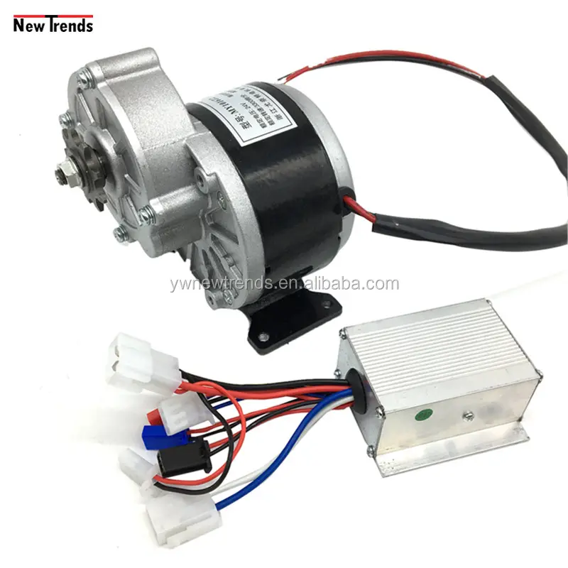 MY1016Z2 12V 24V 250W Electric Bicycle Bike Scooter Planetary Gear DC Brushed Motor with Controller Motor Kit