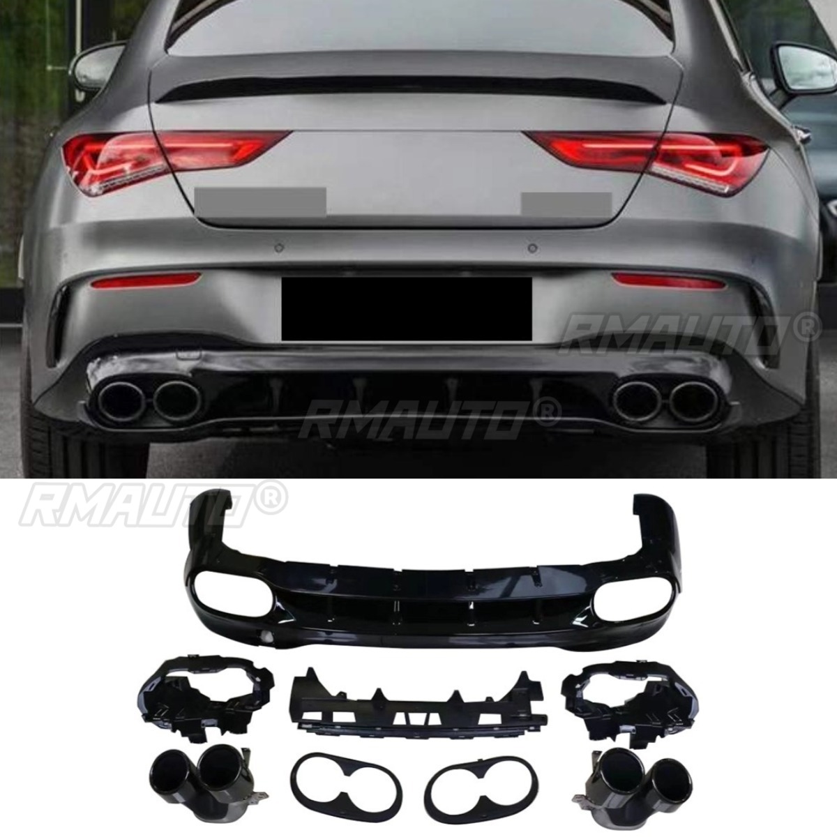 Labio negro + garganta trasera negra