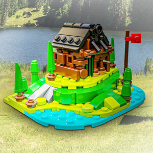 Funbuildブロック教育玩具マイクロスケール山小屋建築ミニレンガおもちゃハウス建築ブロック - Product Image 2