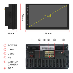 La cámara de respaldo incluye 12V 1g 32G 7 pulgadas radio de coche Android GPS pantalla táctil WiFi soportes Android vídeo estéreo de coche con salida de vídeo - Product Image 5