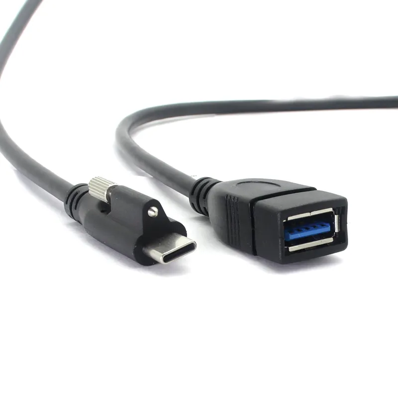 Cavo dati USB C bloccato a vite singola tipo C cavo 3.0 per connessione apparecchiature industriali USB