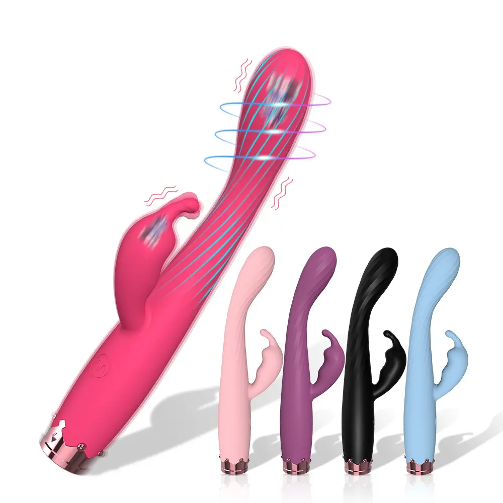 Güçlü Clit vibratör vücut masajı klitoris titreşimli masaj değnek USB şarj edilebilir yetişkin seks oyuncak tavşan vibratör