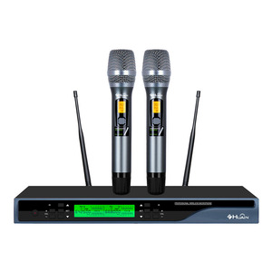 Oem UHF 2 kênh Tai nghe không dây <span class=keywords><strong>Microphone</strong></span> hệ thống cho bài phát biểu hát theatre - Product Image 3