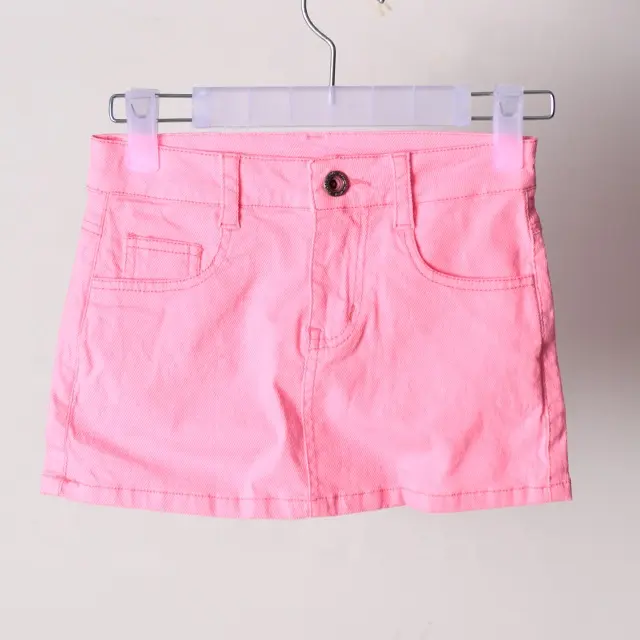 Saia jeans infantil atacado respirável, calças jeans para meninas estilo de verão