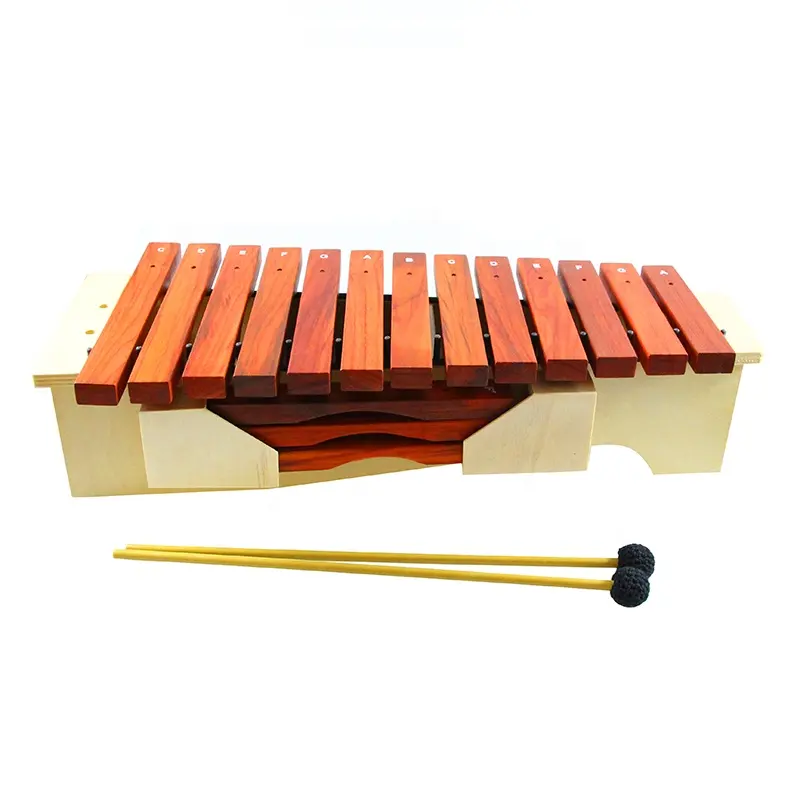 Instrumento de percusión profesional, xylophone de madera educativo con llaves de madera