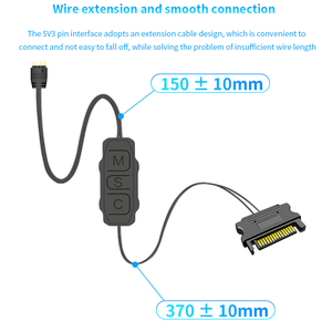 TISHRIC ARGB <strong>Controller</strong> 5V 3 Pin SATA Power Supply RGB Control Cable CPU Cooler Cooling PC <strong>Computer</strong> RGB Sync Cable-in - Product Image 5