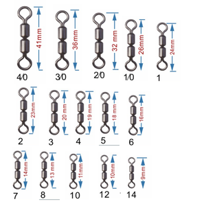 Bearing Safe Fishing <strong>Swivels</strong> Stainless Steel Rolling Triple Portable Corrosion Resistant Lightweight Quick Connect