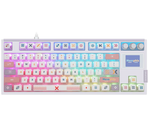 Memphis Theme Keyboard Skyloong GK87 Key Pro TKL Keyboard Caja de regalo Wireless Pudding Keycaps Pantalla de 1,7 pulgadas para Mac/Win System - Product Image 1