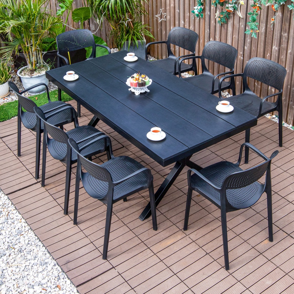 Table DB-180 * 90cm et 8 chaises