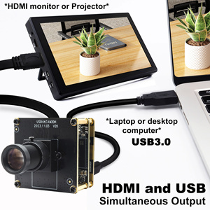 ELP 4K HDMI USB3.0 kamera modülü 25mm Lens 12 ° görüş alanı uzun mesafe monitör için 2X dijital Zoom H.264 endüstriyel kamera - Product Image 3