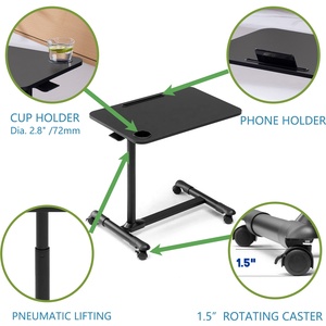 Factory Cheap Price Height Adjustable Mobile <strong>Rolling</strong> Sit to <strong>Computer</strong> <strong>Table</strong> Stand Bedside Desk With Wheels for Hospital Bed <strong>Table</strong> - Product Image 4