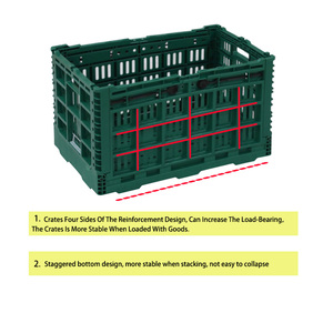 Caja móvil de malla de plástico PP reciclable apilable de alta resistencia para almacenamiento de frutas y verduras almacenamiento logístico plegable - Product Image 3