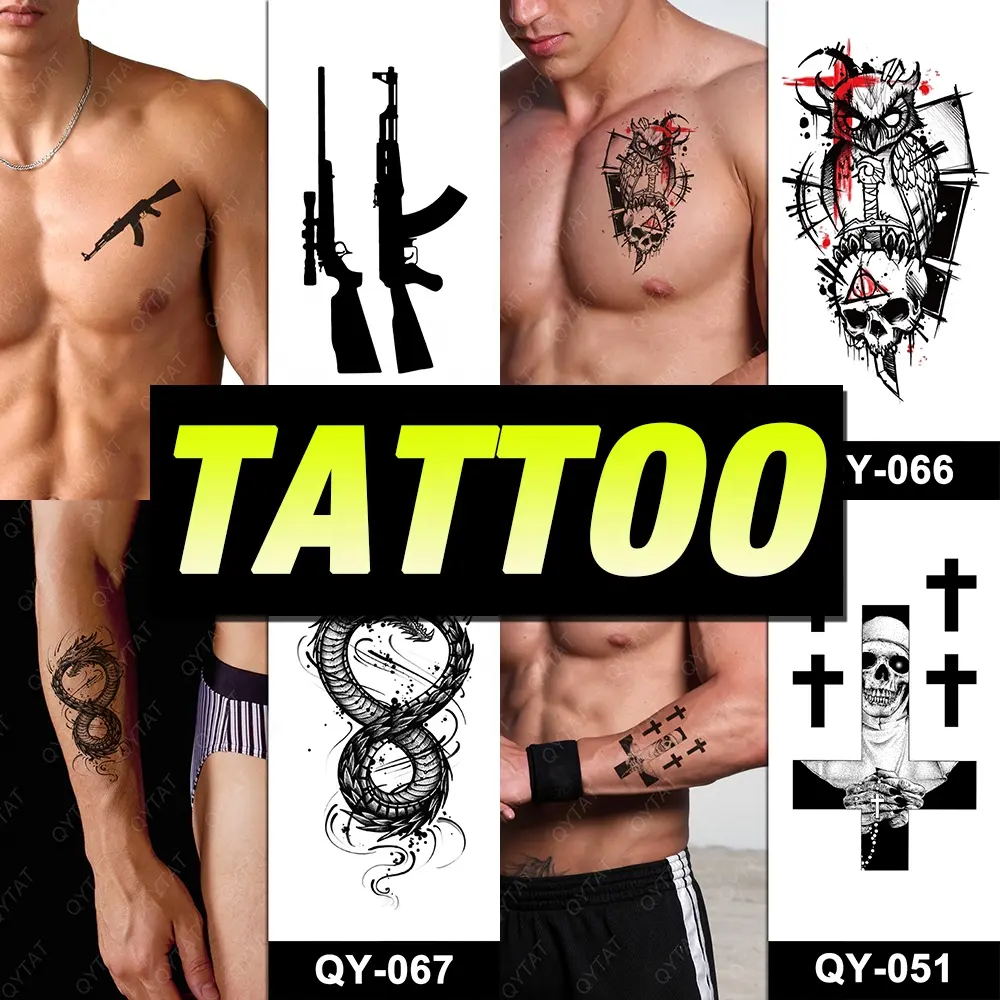 Fabrik Hochwertige Körper kunst Mode druckbare wasserdichte Farbe Männer Frauen gefälschte temporäre Transfer Tattoo