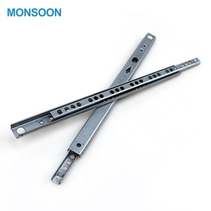 Möbel Küchen schrank tür Kalt gewalzte Stahls chu blade Schieber W17mm seitlich montierter Teleskop kanal mit Schraub befestigung - Product Image 5