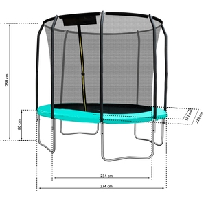 Nhỏ Trampoline nhảy giường Bungee với bảo vệ Net cho trẻ em và người lớn cho ngoài trời và trong nhà vui chơi giải trí - Product Image 5