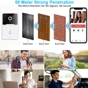 Schnur lose Gegensprechanlage Ding Dong Smart Ring Ip Drahtlose Videokamera Türklingel kamera Wifi-Kamera mit Glockenspiel - Product Image 6