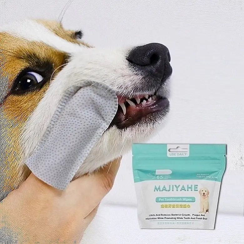 Toallitas dentales de fibra de bambú para mascotas, toallitas para limpiar los ojos de las orejas, perros y gatos, OEM
