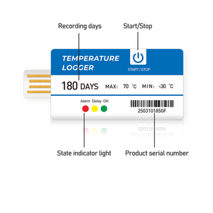 USB <strong>Temperature</strong> Controller Sensor Data <strong>Logger</strong> Disposable Single Use <strong>Temperature</strong> Data <strong>Logger</strong> - Product Image 1