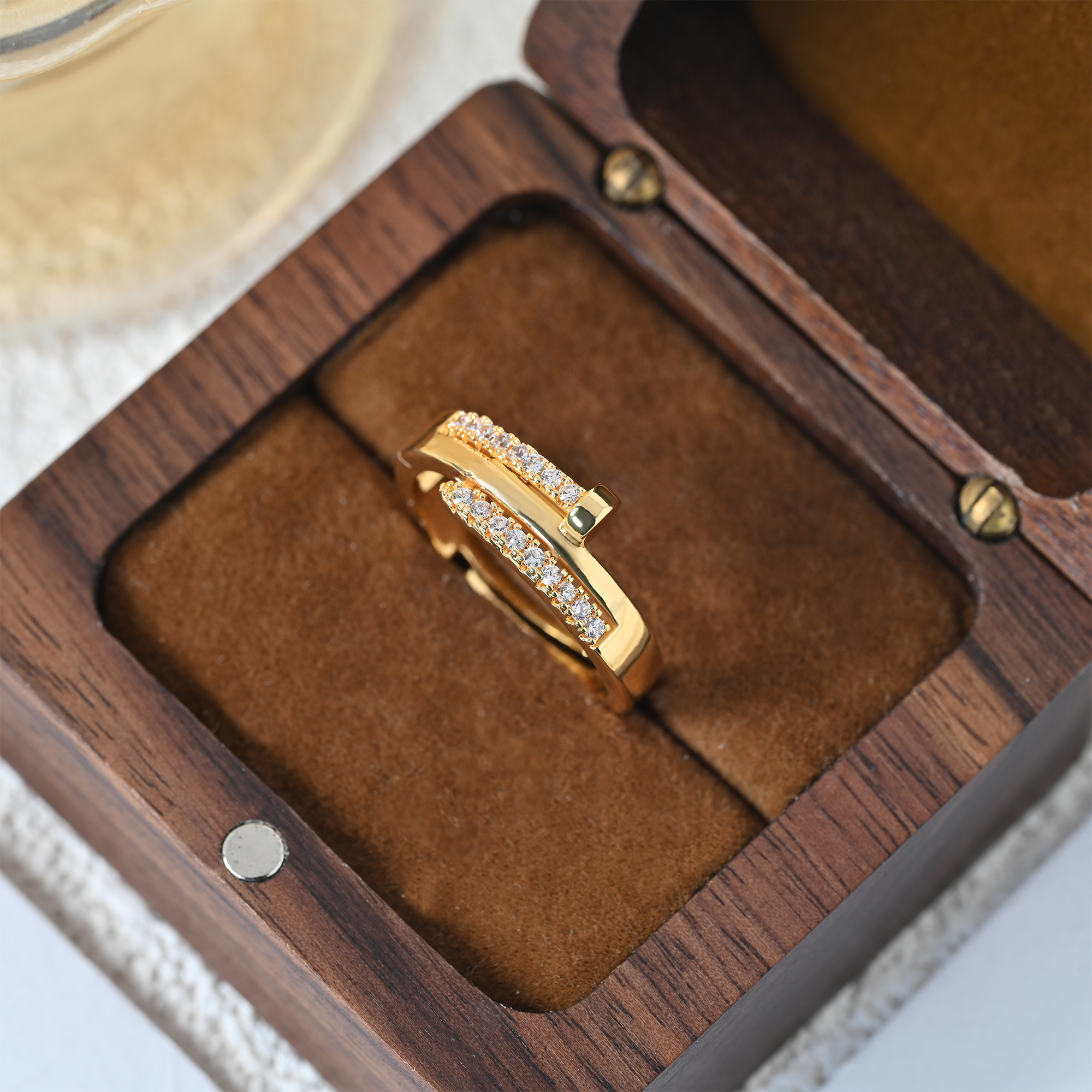 Bague plaquée or 5