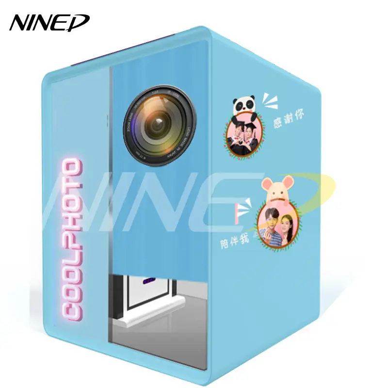 NINED Street 360 Cabina de fotos de alta definición Equipo de patio interior de metal Simulador de conducción de bajo costo para la escuela de automóviles 4d Kino