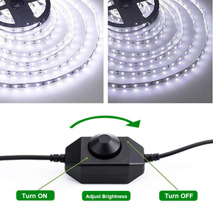 DC 12V 24V Tira de luces LED de un solo color Dimmer 3528 5050 Perilla continua Controlador de interruptor de atenuación LED Ajuste de brillo 6A PWM - Product Image 3