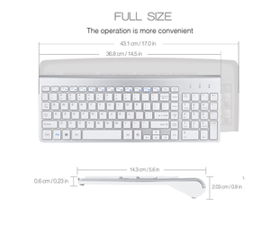 SeenDa 2.4G Wireless Silent <strong>Keyboard</strong> and Mouse Mini Multimedia Full-size <strong>Keyboard</strong> Mouse Combo Set for <strong>Notebook</strong> Laptop Desktop PC - Product Image 3