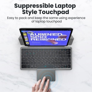 Tablet Laptop <strong>Keyboard</strong> LED Backlight Hidden Touch Board PU Case Protector, 78 Keys Wireless <strong>Keyboard</strong> <strong>With</strong> Backlight <strong>Keypads</strong> - Product Image 3