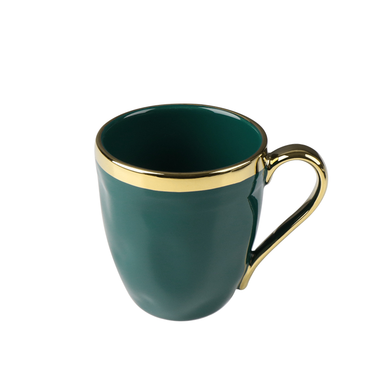 Gold rim watermugs wholesale ceramic coffer tea cup mugs with logo