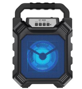 Altavoz portátil de viaje Altavoz Bluetooth multifuncional con radio FM Luz LED Amplificador de soporte para teléfono móvil - Product Image 1