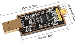 Aismartlink FT232RL USB-zu-TTL-Adapter für Entwicklungs projekte, USB-zu-Serien-Konverter mit echtem FTDI USB UART - Product Image 2