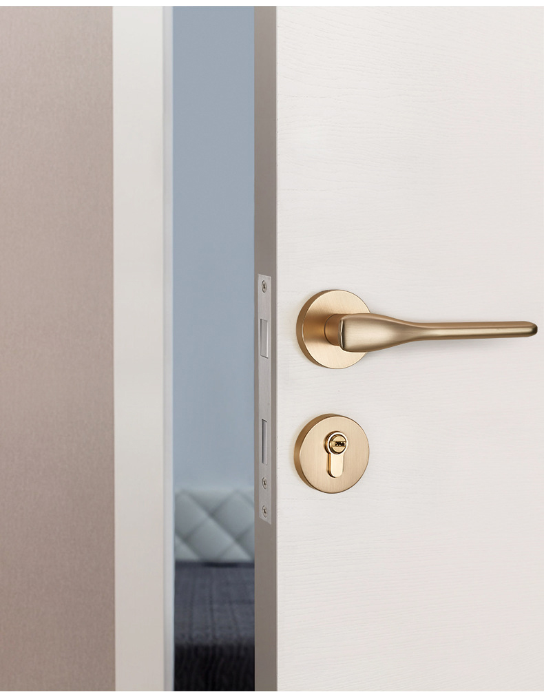 professional manufacturer quality black door handle  lock for wood door modern zinc alloy mortise lever door handle