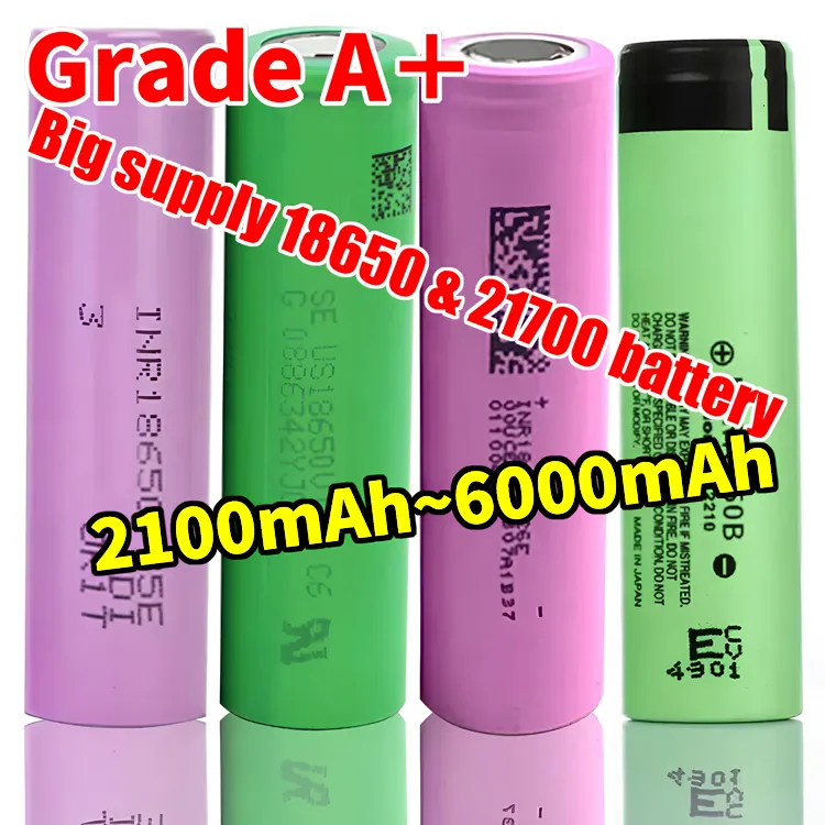 Fábrica batterie 18650 bateria 3500mah 3.7v 6000mah bateria lítio cell lishen 21700 5000mah baterias recarregáveis de íon de lítio