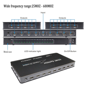 支持3D 1x4 1x8 1x16 HDMI分路器1080P 4K HDMI音频视频分路器1 In 16 Out用于电视 - Product Image 2
