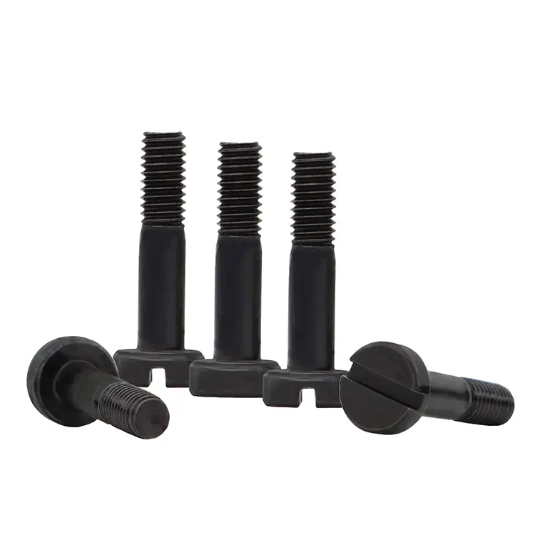 Black M3 14*21 Slotted Cylindrical Head Thick Rod Half Tooth Screw Zinc Finish Half Buckle Half Wire Non-Standard Screw Metric
