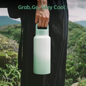 Bình nước thể thao giữ nhiệt chân không hai lớp thép không gỉ 32oz OEM, nắp không chứa BPA, hiệu suất giữ nhiệt cho đồ uống lạnh - Product Image 3