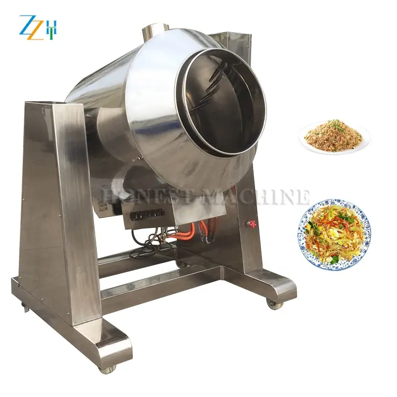 Stainless Steel Stewed Beef Meatballs Machine / Fried Instant Noodle Making Machine / Fried Rice Cooking Machine